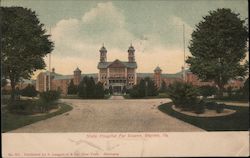 State Hospital for Insane Warren, PA Postcard Postcard 