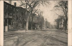 Street Scene Newburyport, MA Postcard Postcard Postcard