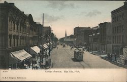 Center Avenue Bay City, MI Postcard Postcard Postcard