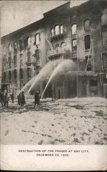 Destruction of the Fraser December 23, 1906 Postcard