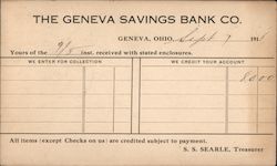 The Geneva Savings Bank Postcard