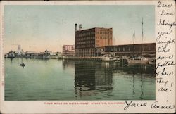 Flour Mills of Waterfront Postcard