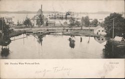 Water Works and Dock (picture of dock, water and buildings) Postcard