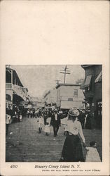 Bowery Coney Island, NY Postcard Postcard Postcard