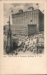 Grace Church and Wanamaker Buildings Postcard