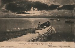 Onondaga Lake Moonlight Syracuse, NY Postcard Postcard Postcard