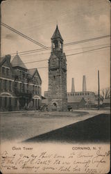 Clock Tower Corning, NY Postcard Postcard Postcard