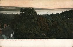 View of Cayuga Lake from University Heights Ithaca, NY Postcard Postcard Postcard