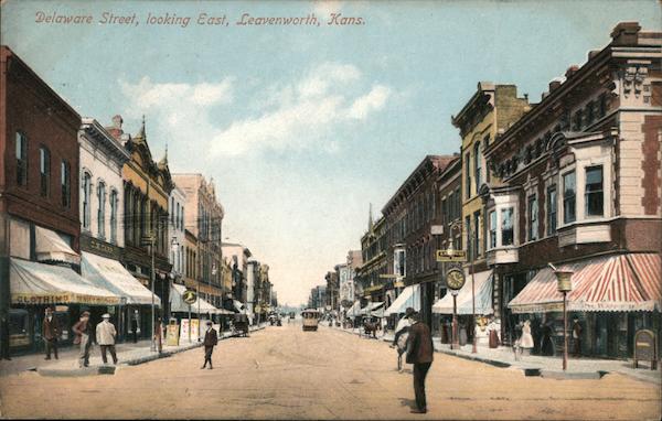 Delaware Street looking East Leavenworth Kansas
