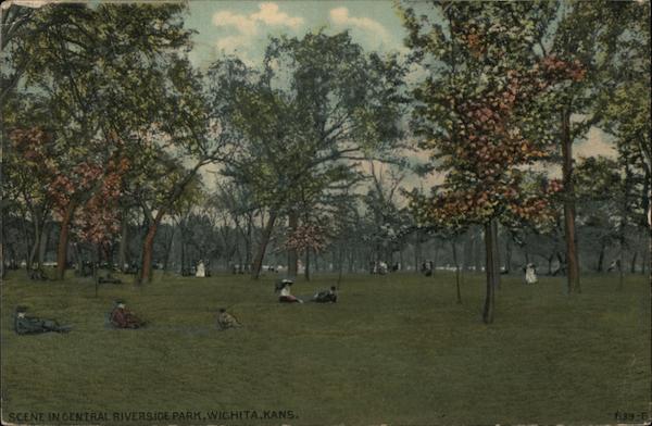 Scene in Central Riverside Park Wichita Kansas