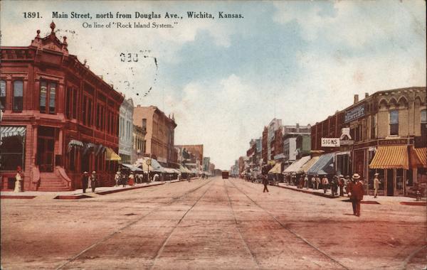 Main Street, North from Douglas Ave Wichita Kansas