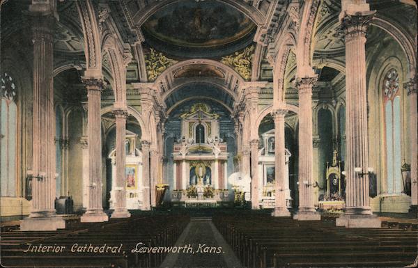 Interior of Cathedral Leavenworth Kansas