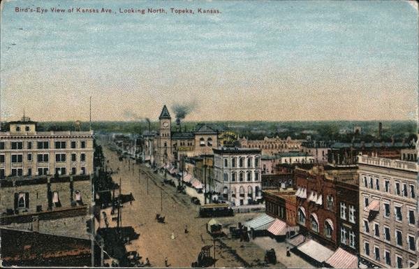 Birds-Eye View of Kansas Avenue Looking North Topeka