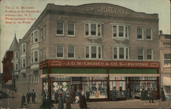 J.G. Mc Crorey Building on the Boardwalk 5&10 Store Atlantic City New Jersey