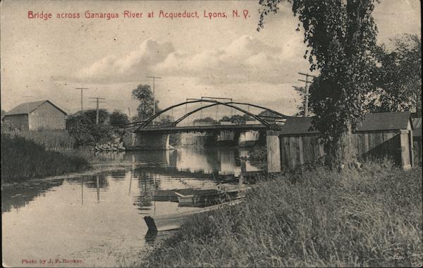 Bridge Across Ganargua River at Acqueduct Lyons New York