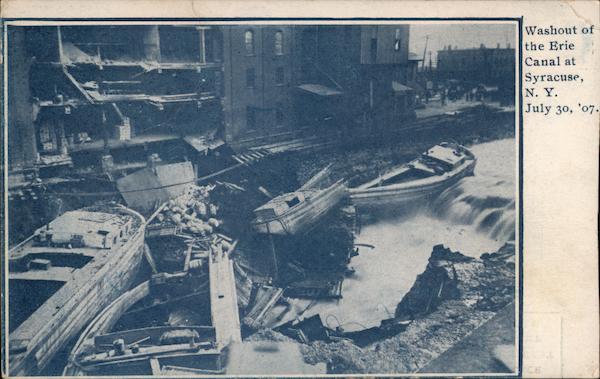 Washout of the Erie Canal July 30, '07 Syracuse New York