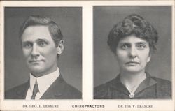 Drs. Geo & Ida Leasure Licensed Chiropractors Wichita, KS Postcard Postcard Postcard