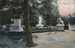 Statuary in Wonderland Park Postcard