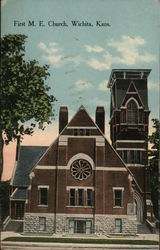 First M.E. Church Wichita, KS Postcard Postcard Postcard