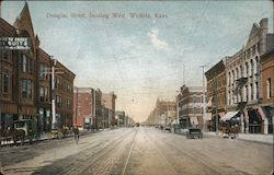 Douglas Street, Looking West Wichita, KS Postcard Postcard Postcard