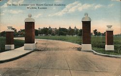 Main Entrance, Mount Carmel Academy Postcard