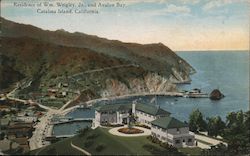 Residence of Wm. Wrigley Jr. and Avalon Bay Santa Catalina Island, CA Postcard Postcard Postcard