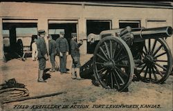 Field Artillery in Action Fort Leavenworth, KS Postcard Postcard Postcard