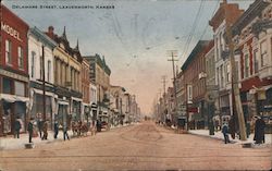 Delaware Street Leavenworth, KS Postcard Postcard Postcard
