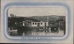 Barge Canal View Postcard