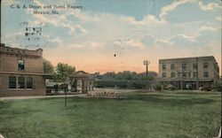 C & A Depot and Hotel Hoxsey Postcard