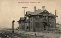 Burlington Depot Brookfield, MO Postcard Postcard Postcard