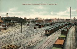 Tracks Out of Union Station Postcard