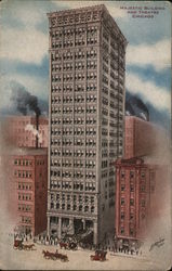 Majestic Building and Theatre Postcard