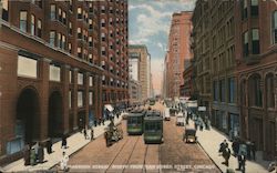 Dearborn Street North from Van Buren Street Postcard