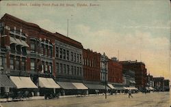 Business Block, Looking North from 8th Street Postcard
