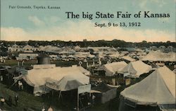 Fair Grounds State Fair of Kansas Sept 9-13, 1912 Postcard