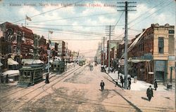 Kansas Avenue, North From Eighth Avenue Topeka, KS Postcard Postcard Postcard