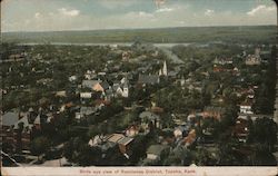 Birds Eye View of Residence District Postcard