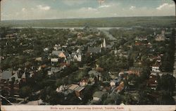 Birds Eye View of Residence District Topeka, KS Postcard Postcard Postcard