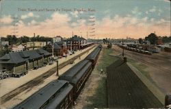 Train Yards and Santa Fe Depot Postcard