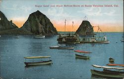 Sugar Loaf and Glass Bottom Boats Santa Catalina Island, CA Postcard Postcard Postcard
