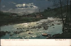 Moonlight Scene on Otsquago Creek Postcard