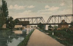 Trolley Bridge Across Canal Postcard