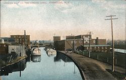 Loading Salt On The Oswego Canal Postcard