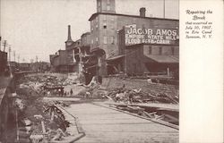 Repairing the Break, Erie Canal July 30, 1907 Postcard