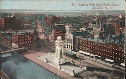 Looking West Over Clinton Square Syracuse, NY Postcard Postcard Postcard