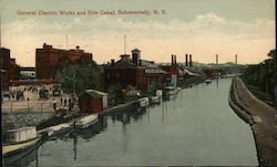 General Electric Works and Erie Canal Postcard