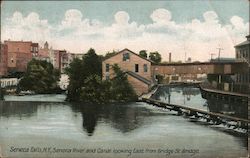 Seneca River and Canal looking East from Bridge Street Bridge Postcard