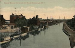 General Electric Works and Erie Canal Postcard