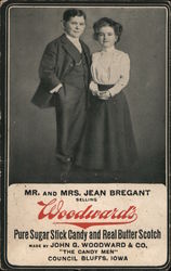 Mr. and Mrs. Jean Bregant Woodward's Candy Postcard